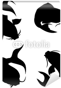 Koi Carp Silhouette Wall Mural Pixers We Live To Change - Carp Silhouette (400x400)