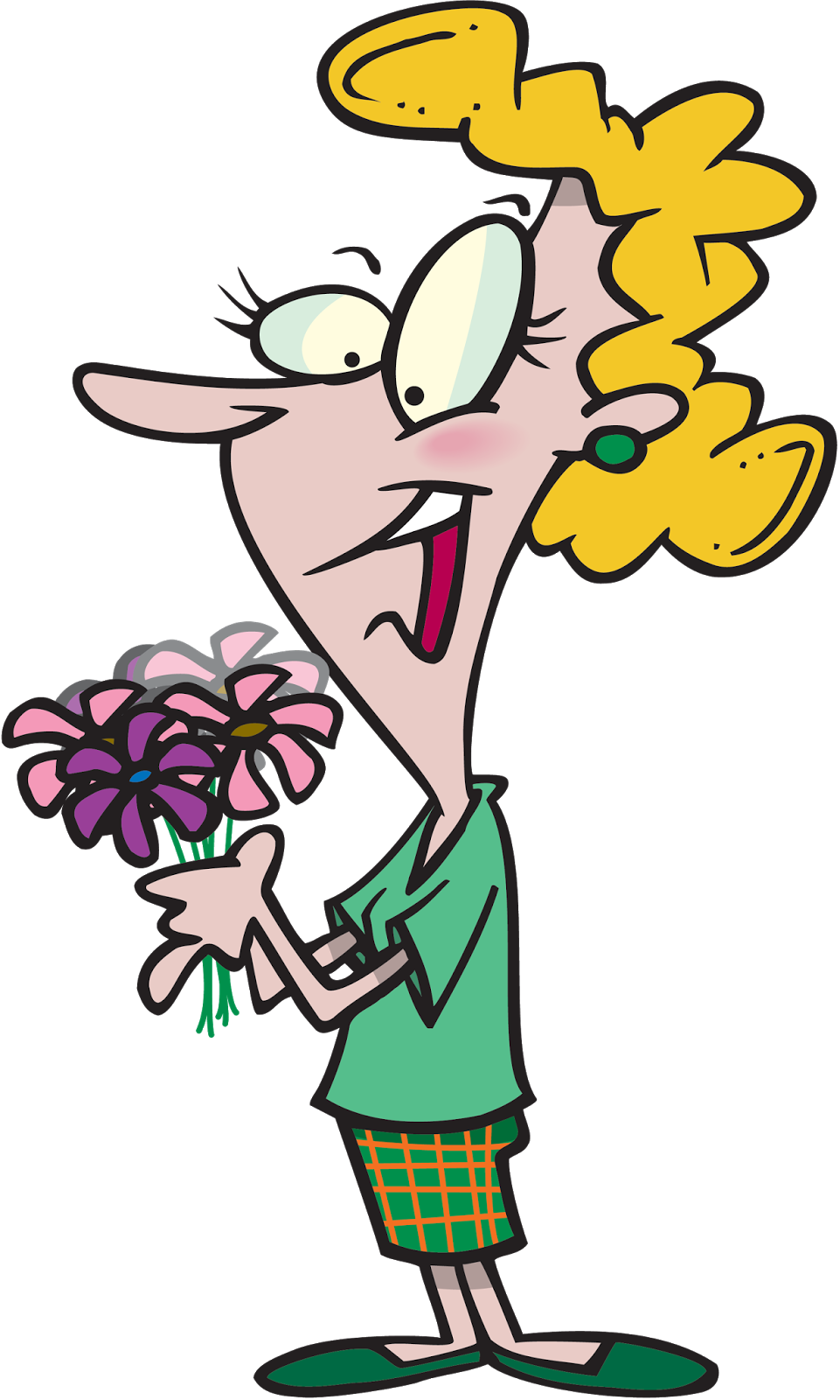 Take Auntie Up On Making Some Flower Arrangements But - Blombukett Tecknad (961x1600)