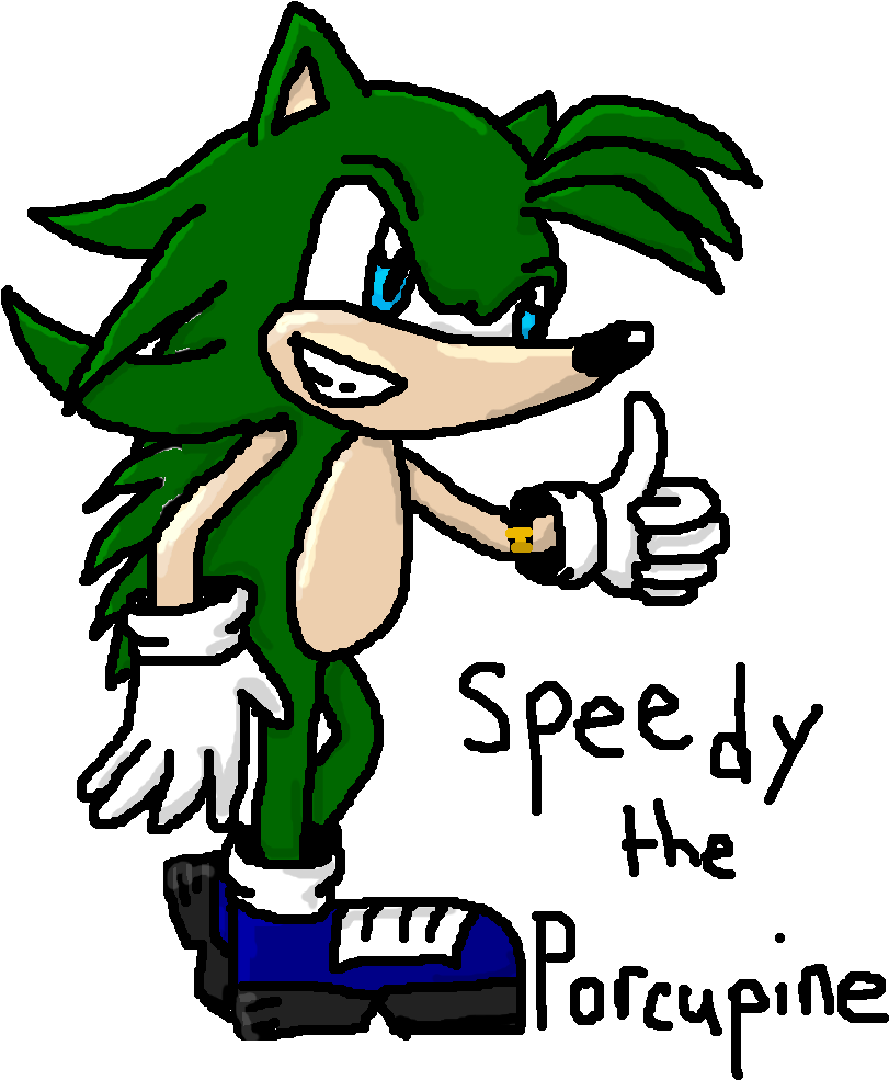 Speedy The Porcupine - Cartoon (1000x1000)