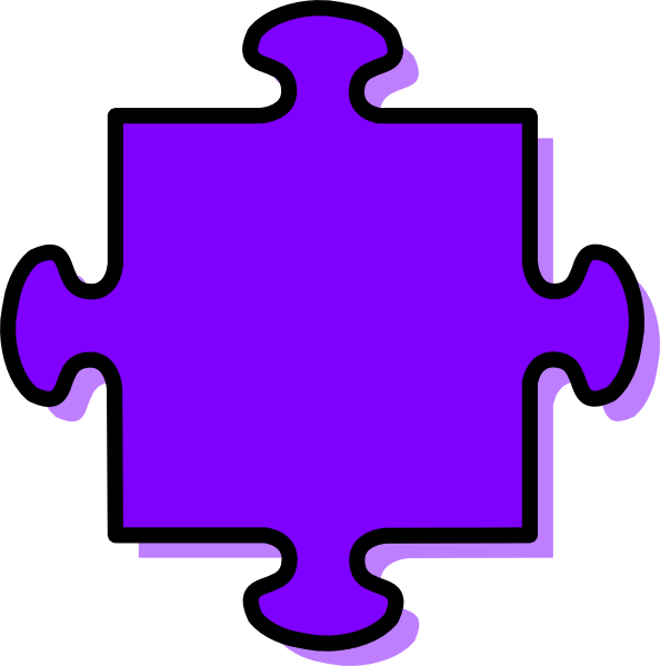 Purple Puzzle Piece - Puzzle Pieces Clip Art (594x599)