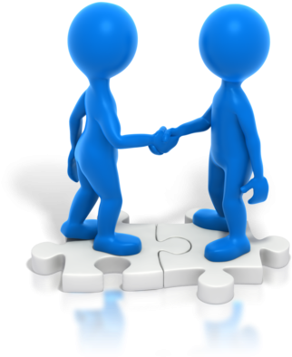 Simple Puzzle Pieces Clip Art Powerpoint Module 1 Introduction - Hand Shake Animated Gif (400x400)