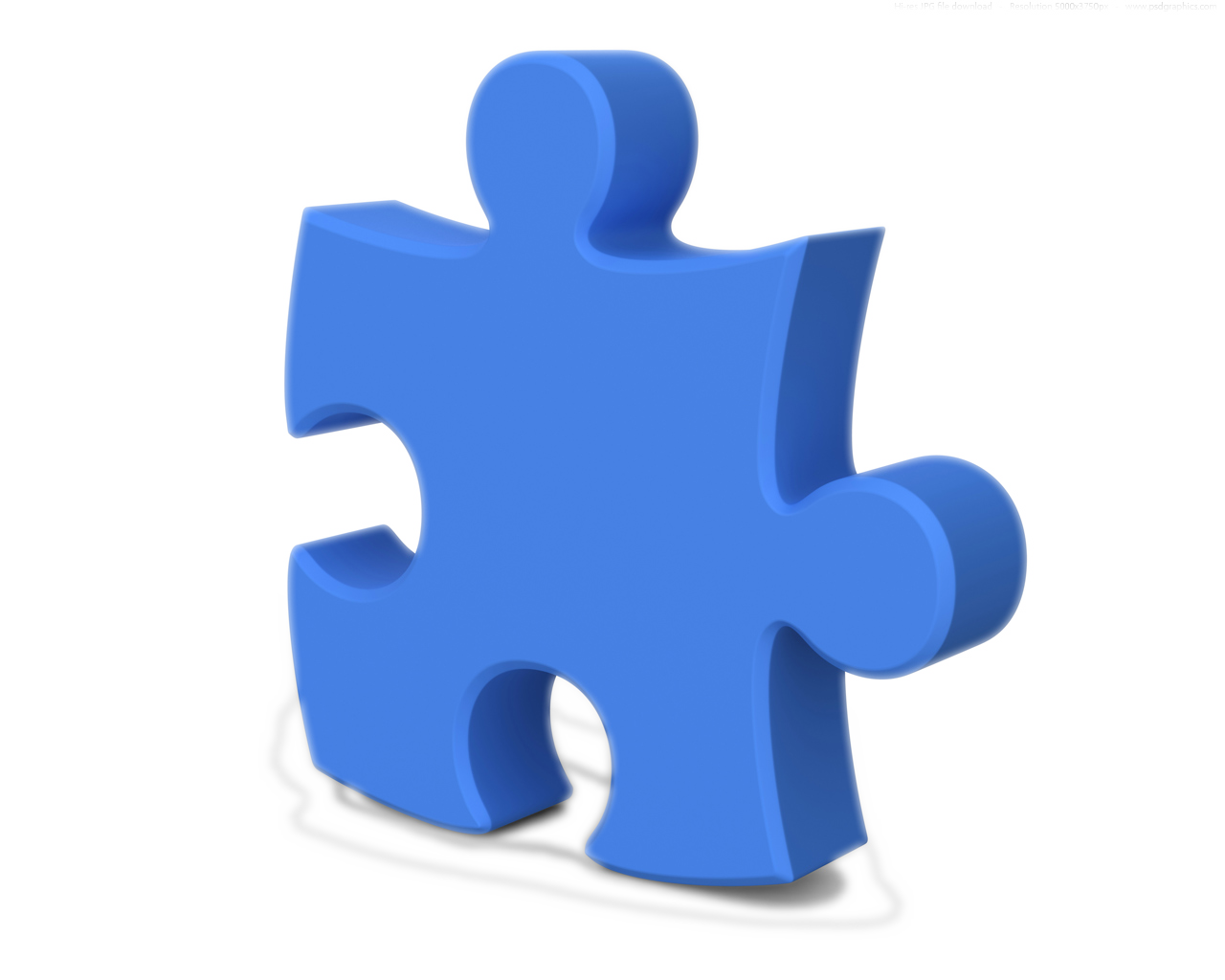Puzzle Piece Vector - Blue Autism Puzzle Piece (1280x1024)