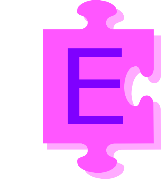 Letter E Inside Puzzle Piece Clip Art At Clker - E Clip Art (564x599)