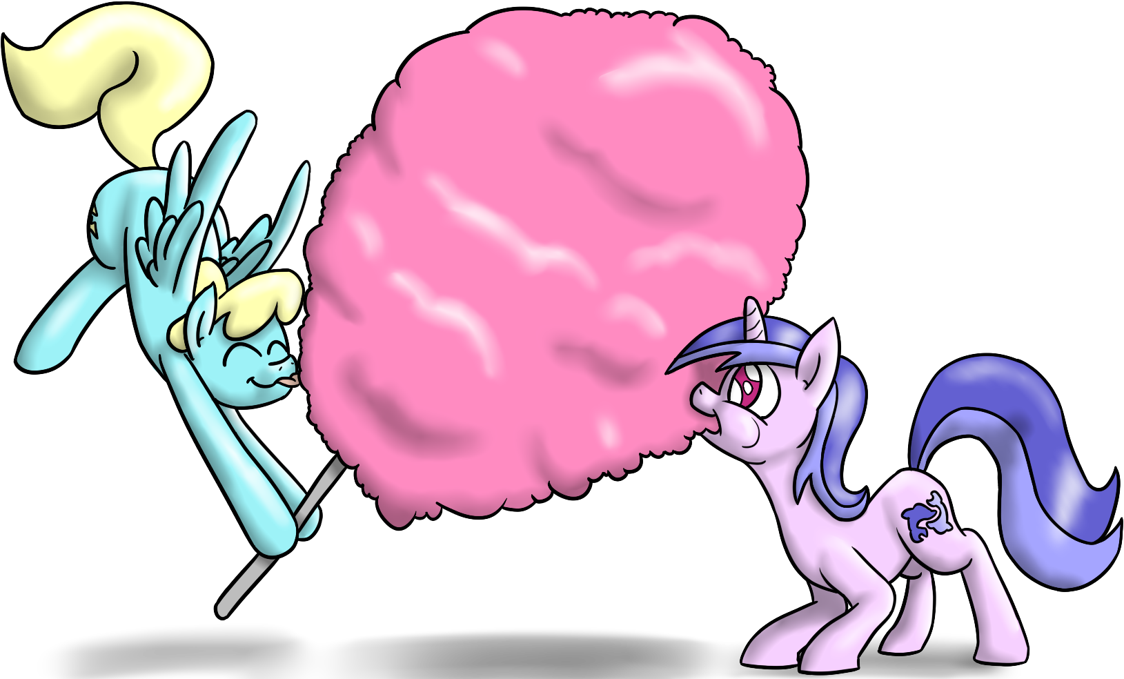 Timsplosion, Background Pony, Commission, Cotton Candy, - Cartoon (1650x1000)