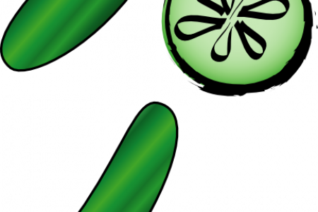 Cucumber Clipart Cartoon - Cucumber Clip Art (450x300)