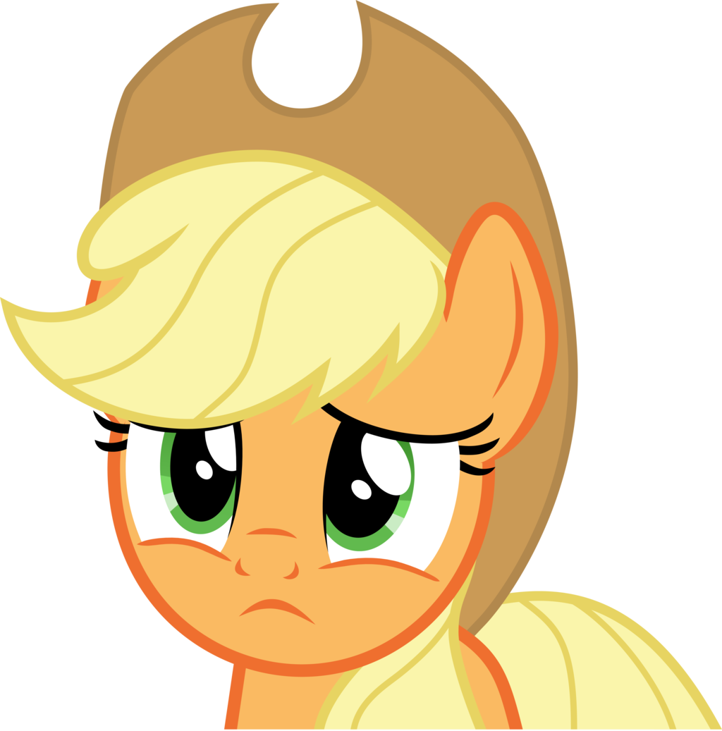 Yours Faithfully, A Concerned Applejack By Itv-canterlot - Applejack Concerned (1024x1037)