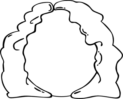 Coloring Trend Thumbnail Size Blank Stare Face Clip - Outline Art Girl (400x322)