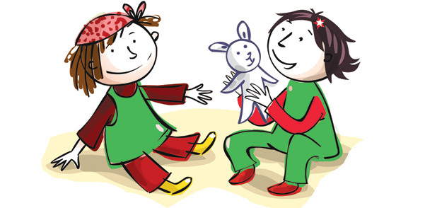 Art And Craft For Kids - Sharing Toy Clipart (604x304)