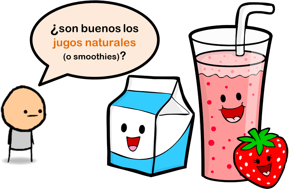 Smoothie Cartoon Png (1045x647)