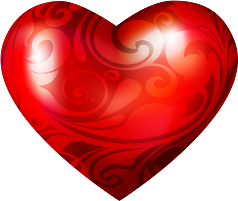 Ornamental Heart Png Clipart In Category Hearts Png - Stickalz Llc Full Color Heart Full Color Decal, Heart (500x421)