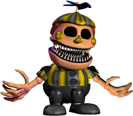 Golden Nightmare Bb - Fnaf Nightmare Bb (461x408)