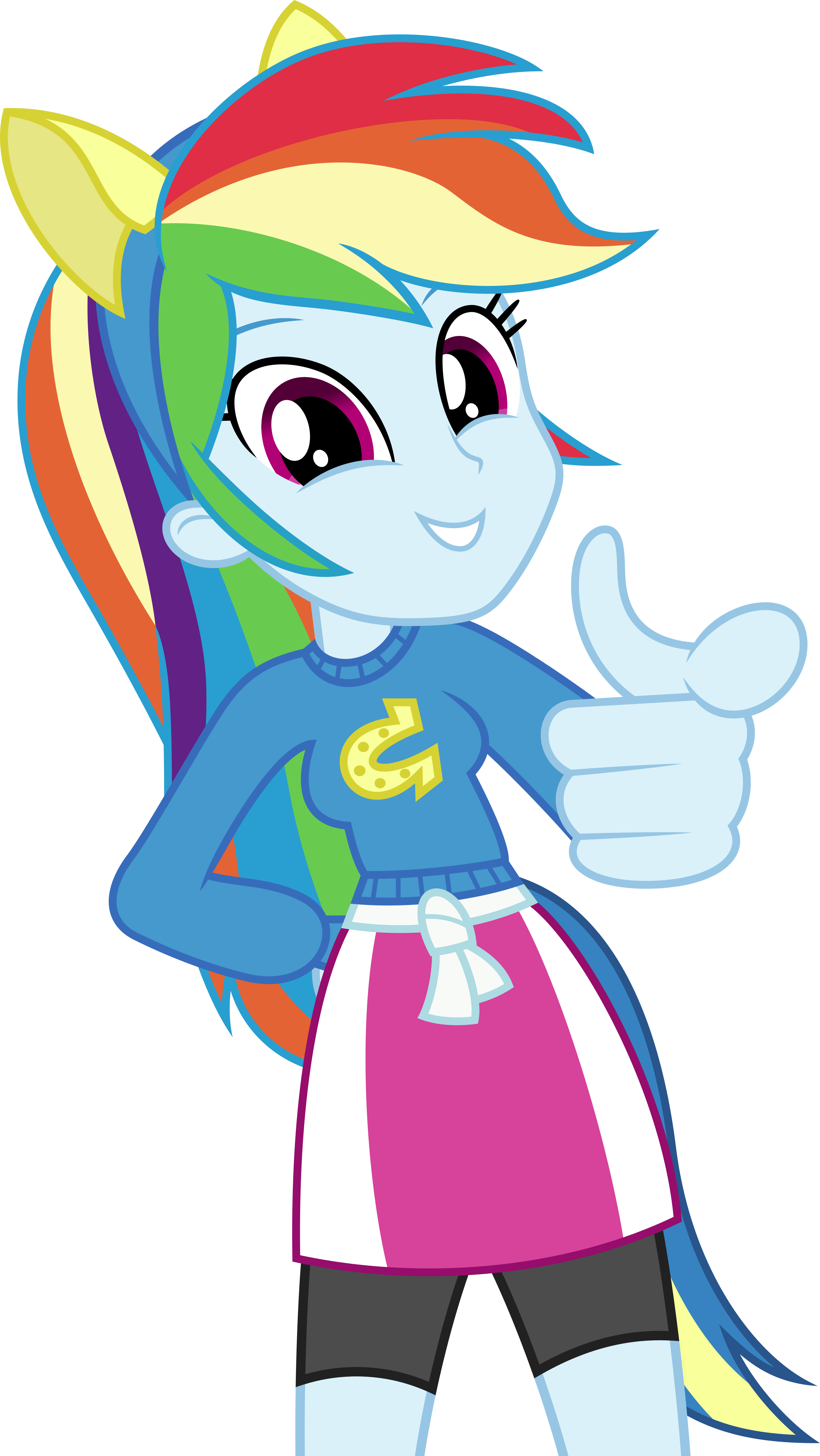 Vector - Rainbow Dash Equestria Girl 2017 (3000x5326)