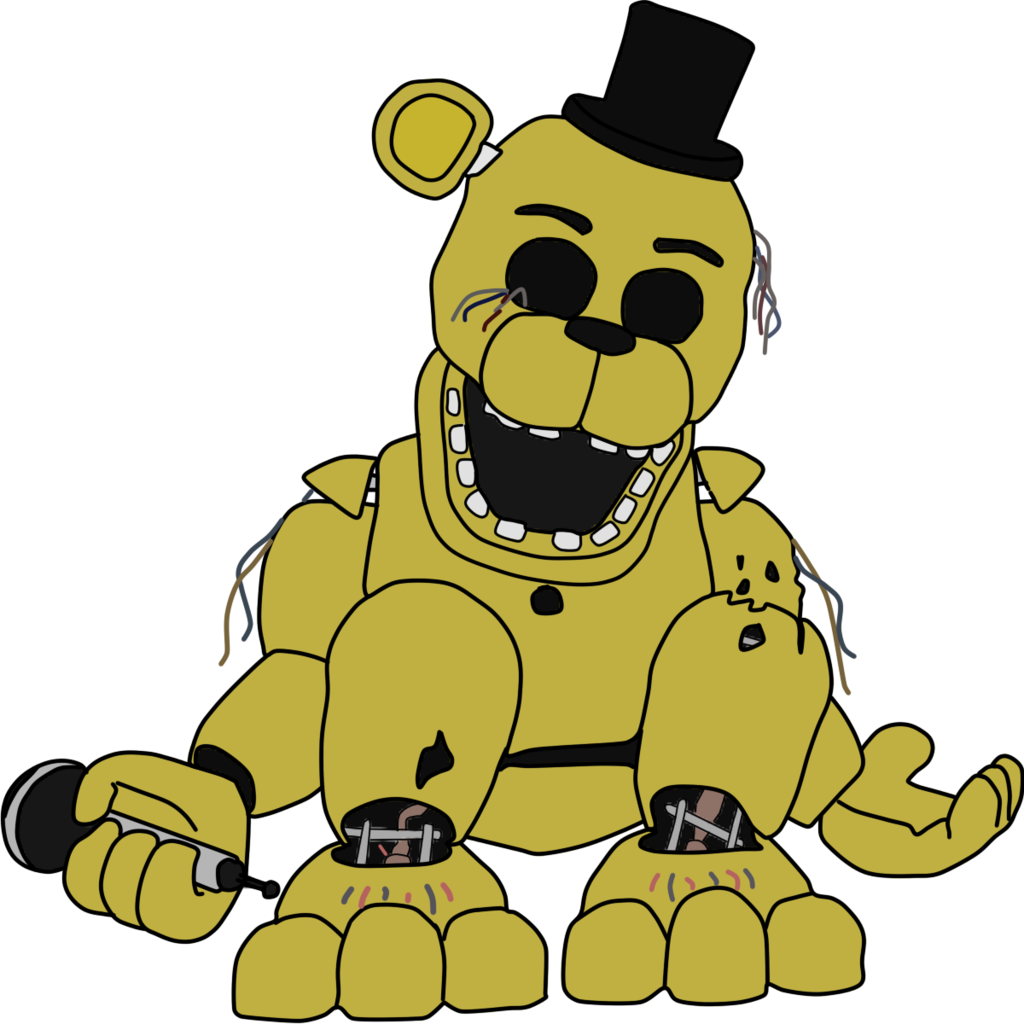 28 Collection Of Fnaf Golden Freddy Drawing - Fnaf Golden Freddy Drawing (1024x1024)