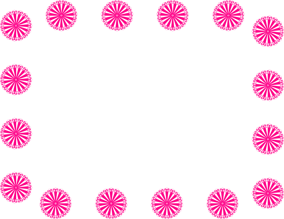 Illustration Of A Blank Frame Border Of Pink Circle - Circle (958x740)