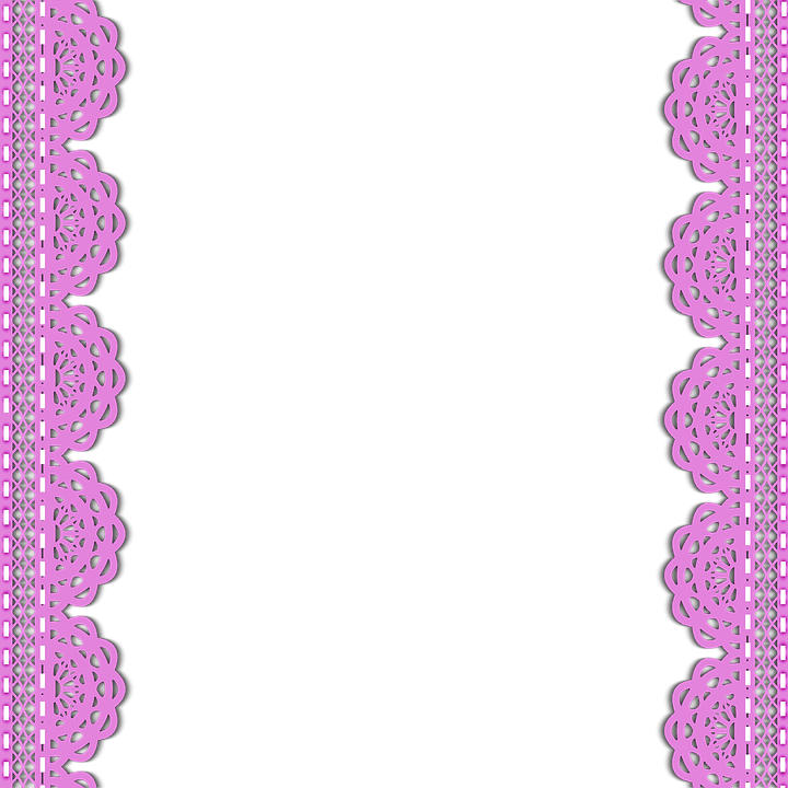 Pink Borders Cliparts - Renda Pink Png (720x720)