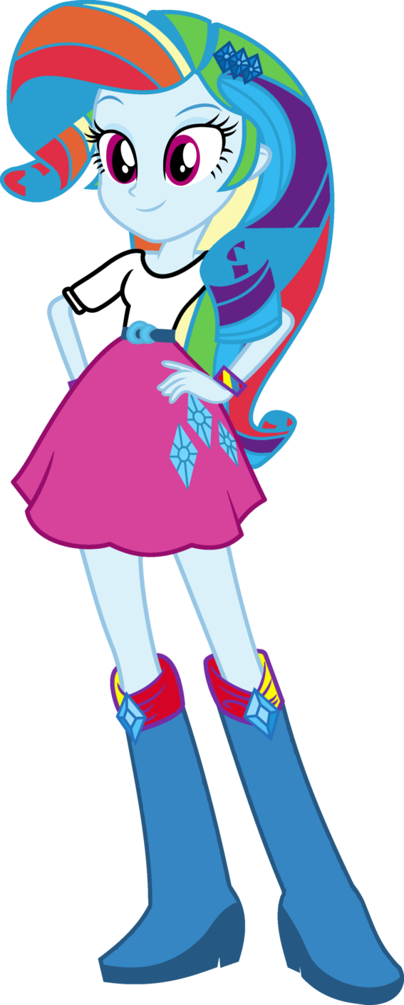 Rainbow Dash Rarity By Iamsheila - Mlp Equestria Girls Rarity (567x1410)