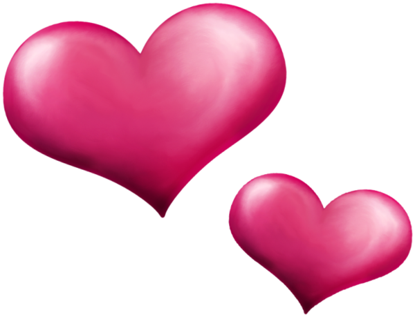 Hot Pink Heart Clipart - Coeur Rose Png (600x459)