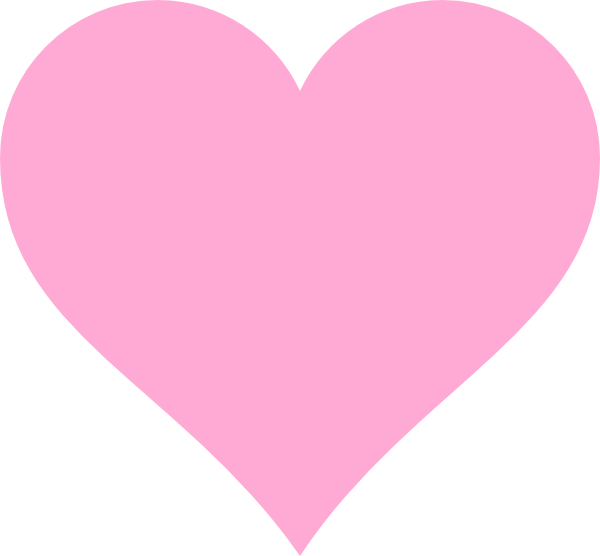 Pink Love Heart Clipart Pink Hearts Clip Art At Clker - Light Pink Love Heart (600x556)