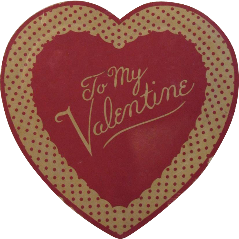 Vintage Valentine Candy Heart Box - Dia Da Mulher Trasparente (824x824)