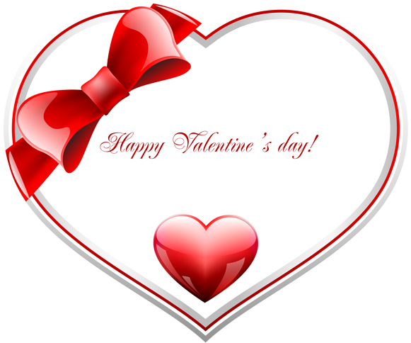Happy Valentines Day Png - Happy Valentines Day Heart White (600x501)