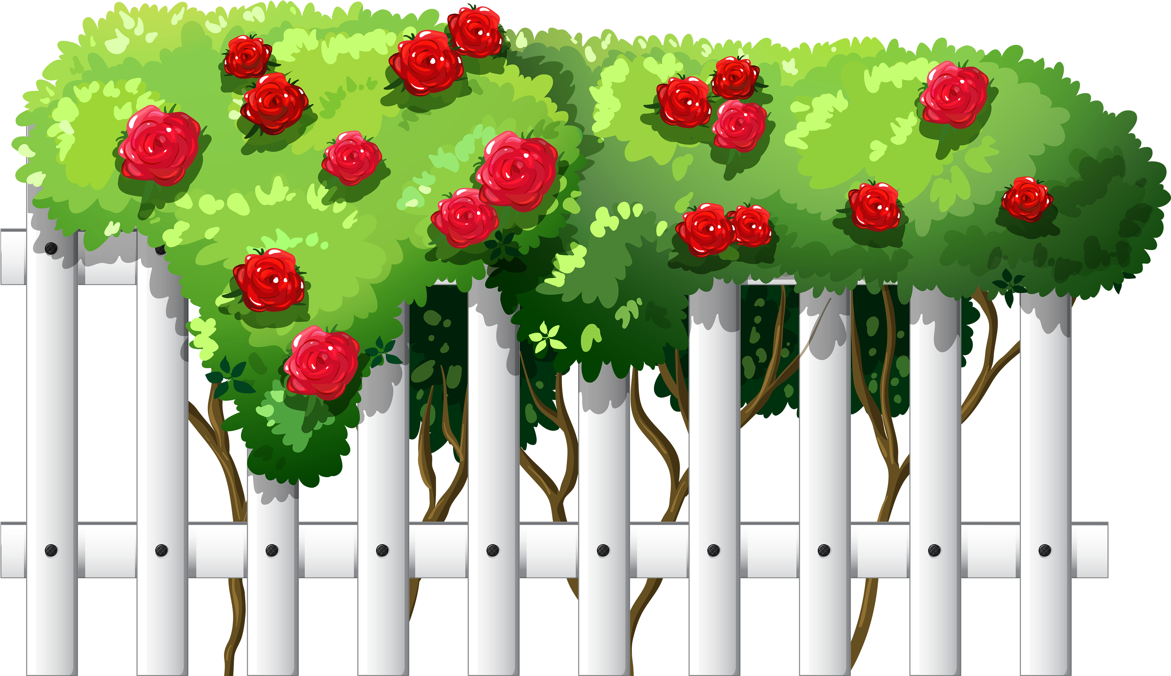 Free Vintage Roses Drawing - Fence (4000x2381)