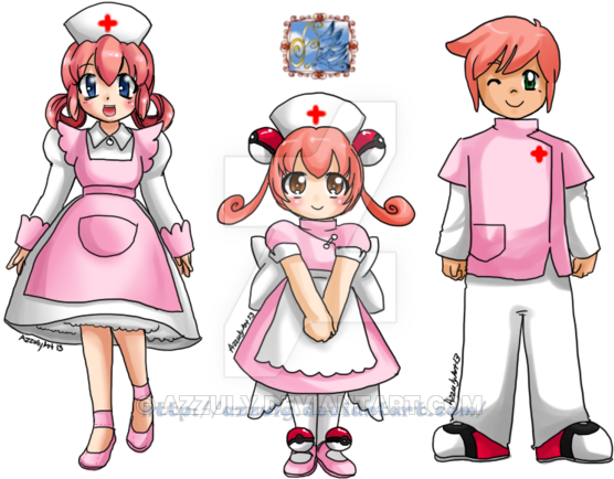 Re-design Nurse Joy By Azzuly - Pokemon Male Nurse (600x450)