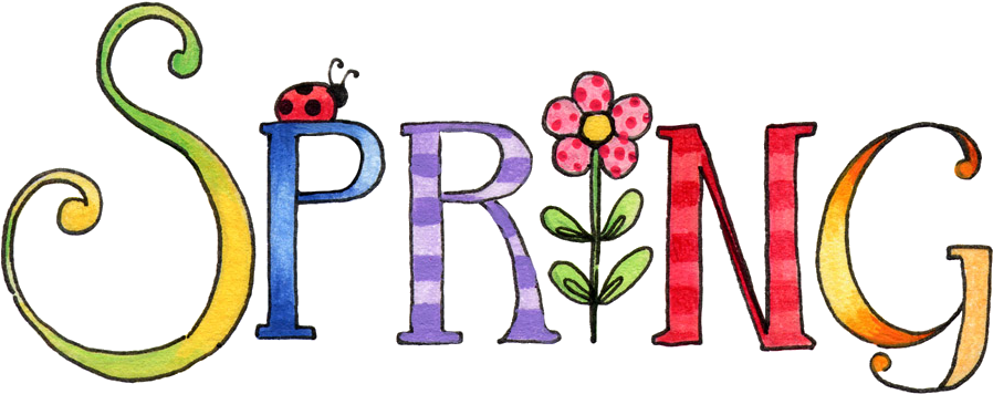 Spring Clip Art - Word Spring Clip Art (907x360)