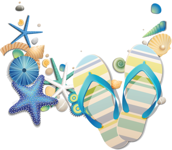 Clip Art - Carte Invitation Anniversaire Plage (600x530)