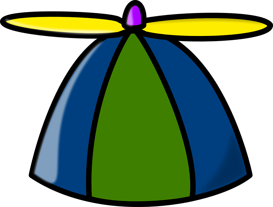 Helicopter Clipart Helicopter Hat - Crazy Hat Clip Art (949x720)