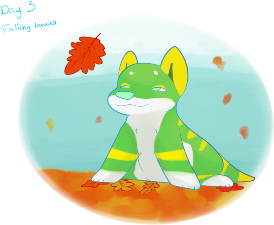 Falling Leaves By Entin - Cartoon (1003x796)