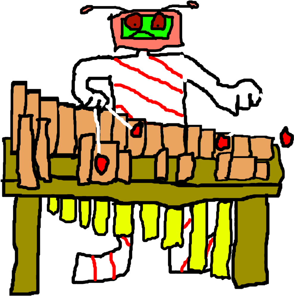 Candy Cane Vision Plays The Marimba By 12momjosh12 - Cartoon (1024x1024)