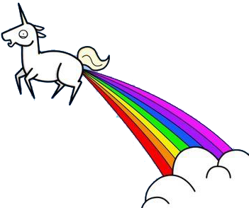 #unicorn #unicornio #arcoiris #rainbow #png - Pngs Unicórnio (500x375)