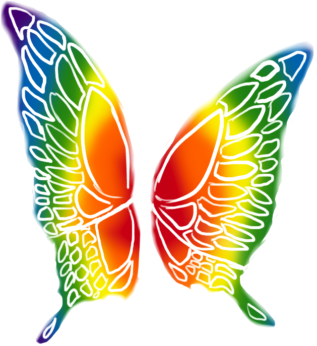 Rainbow Butterfly By Bunnyb133 - Art (761x841)