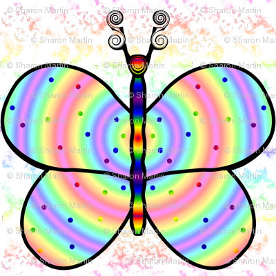 Rainbow Butterfly Hh Comp - Spoonflower (400x400)