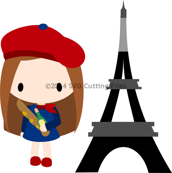 France Girl $2 - Cartoon (550x552)