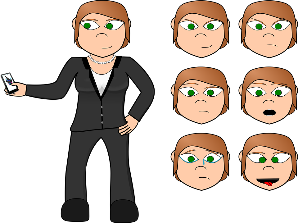 Busy Secretary Cliparts 12, - การ์ตูน เล่น มือ ถือ (960x718)