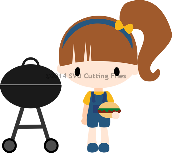 Bbq Girl Hamburger - Hamburger (550x490)