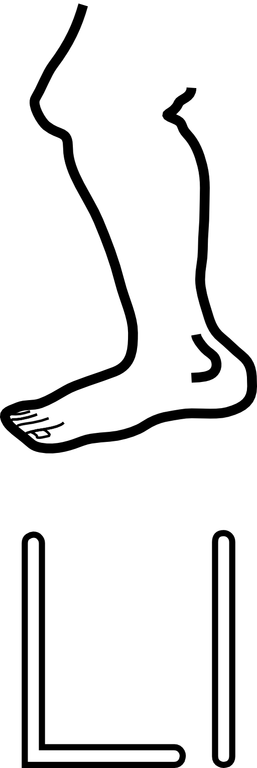 Clipart L Is For Leg E - Leg Image Black And White (512x1526)