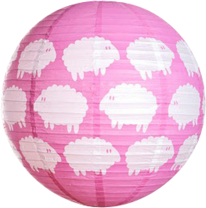 Lamb The Lamb Paper Lampshade - Färg & Form Rislampe Lam Rosa 50 Cm (900x900)