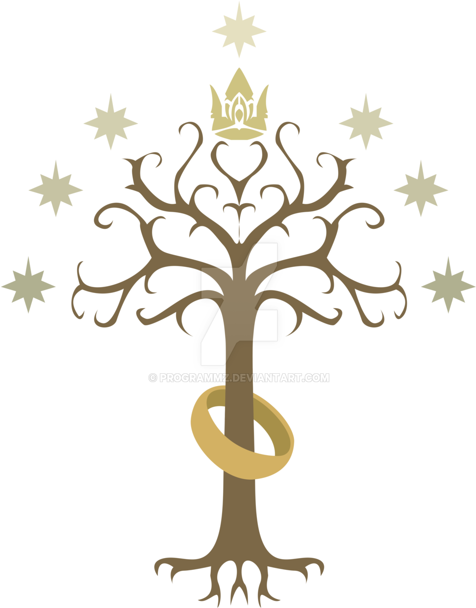 Lord Of The Rings Inspired Tree By Programmz - Tree Lord Of The Ring (1280x1280)