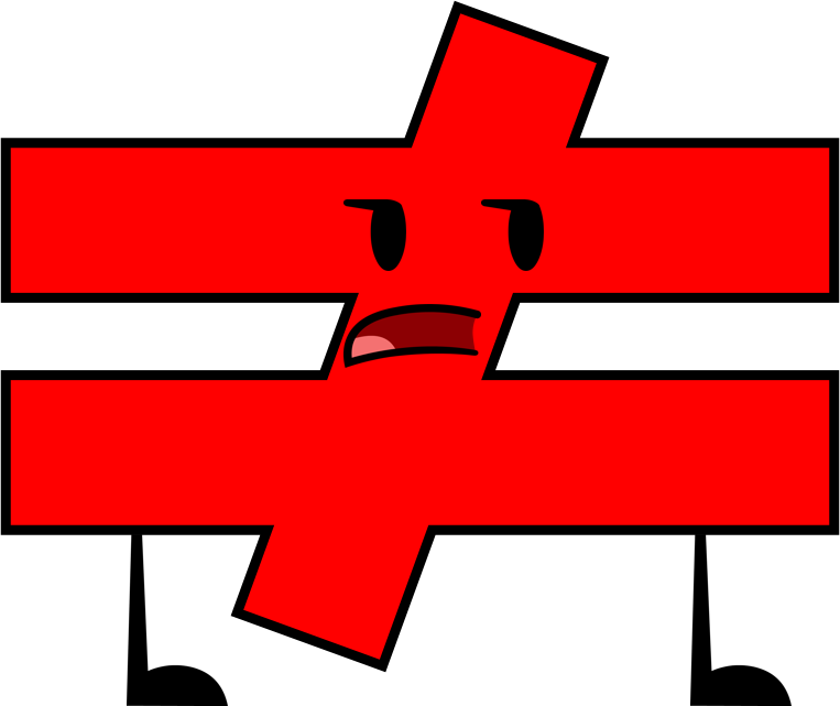 Not Equal Clipart - Equals Sign (763x641)