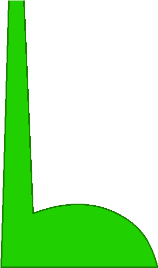Leg Straight Green By Mattbratt11 - Bfdi Legs Png (360x551)