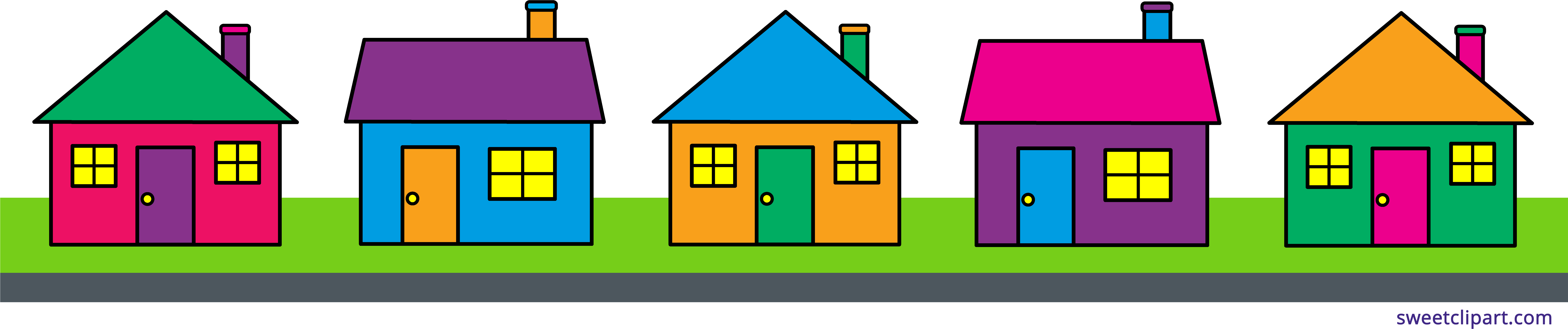 Neighborhood Clipart - Neighborhood Clipart (9396x2000)