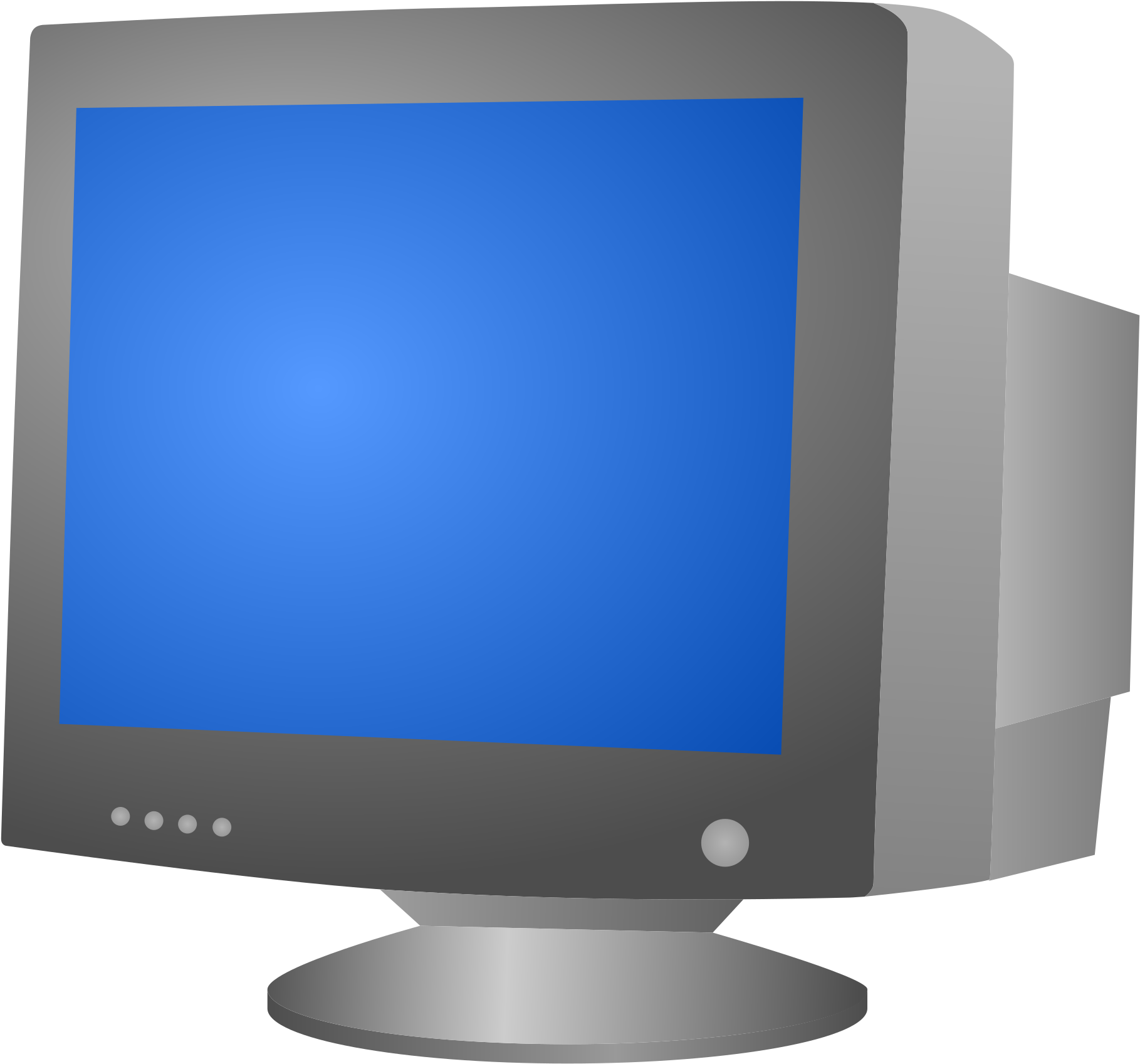 Display Clipart Tv Monitor - Cathode Ray Tube (2400x2278)