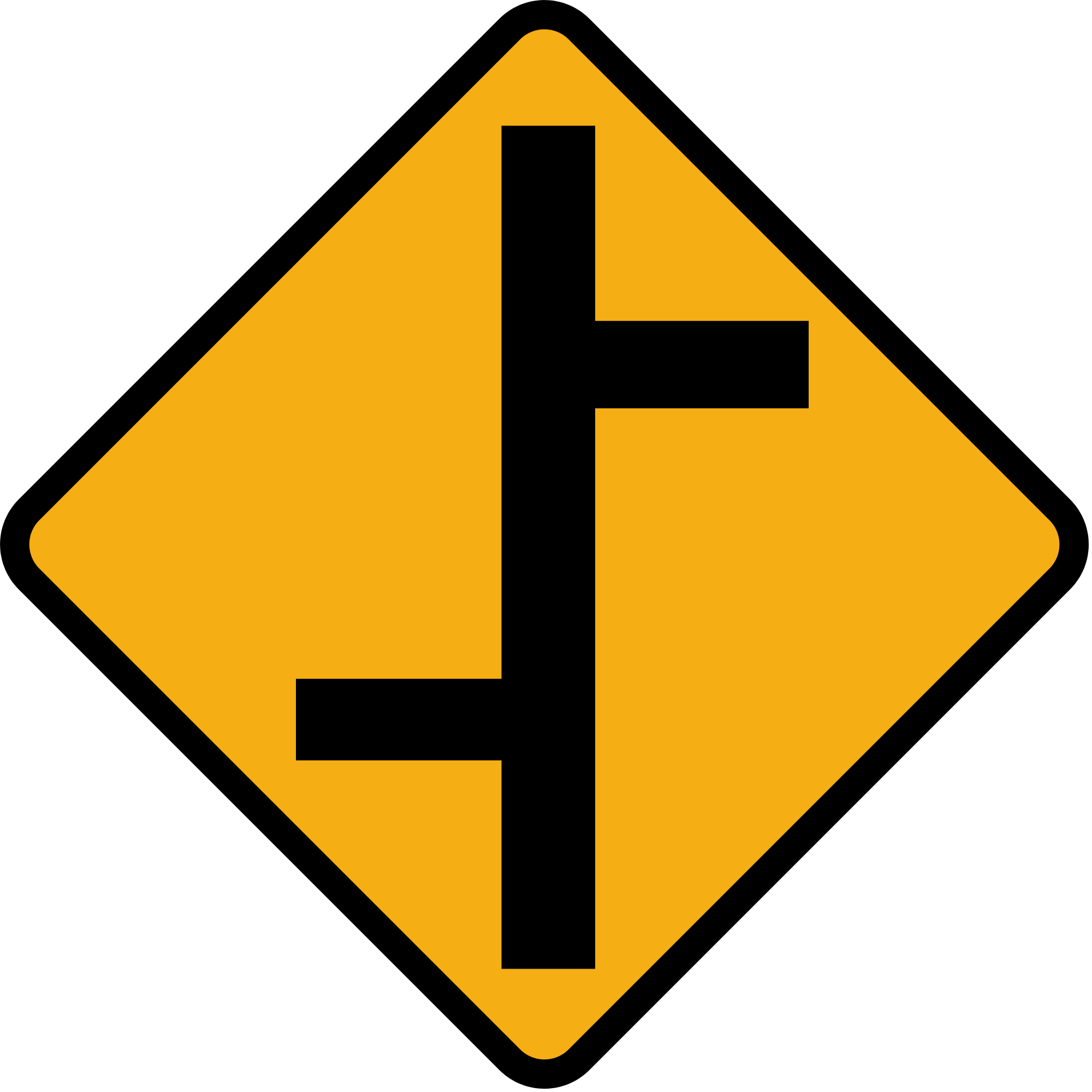 Open - Road Sign With T (2000x2000)