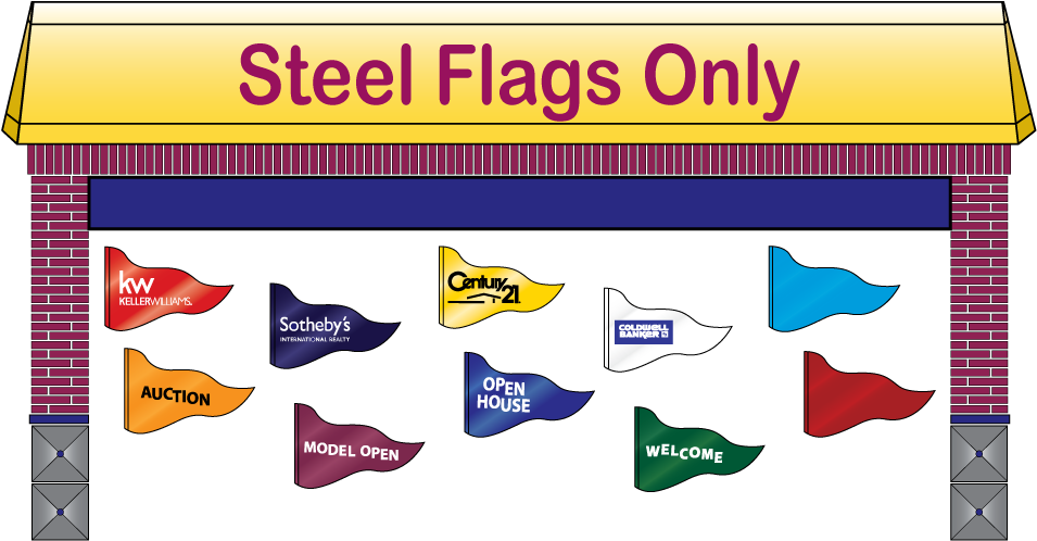 Home > Steel Open House Flags > Steel Flags Only - Carmine (960x540)