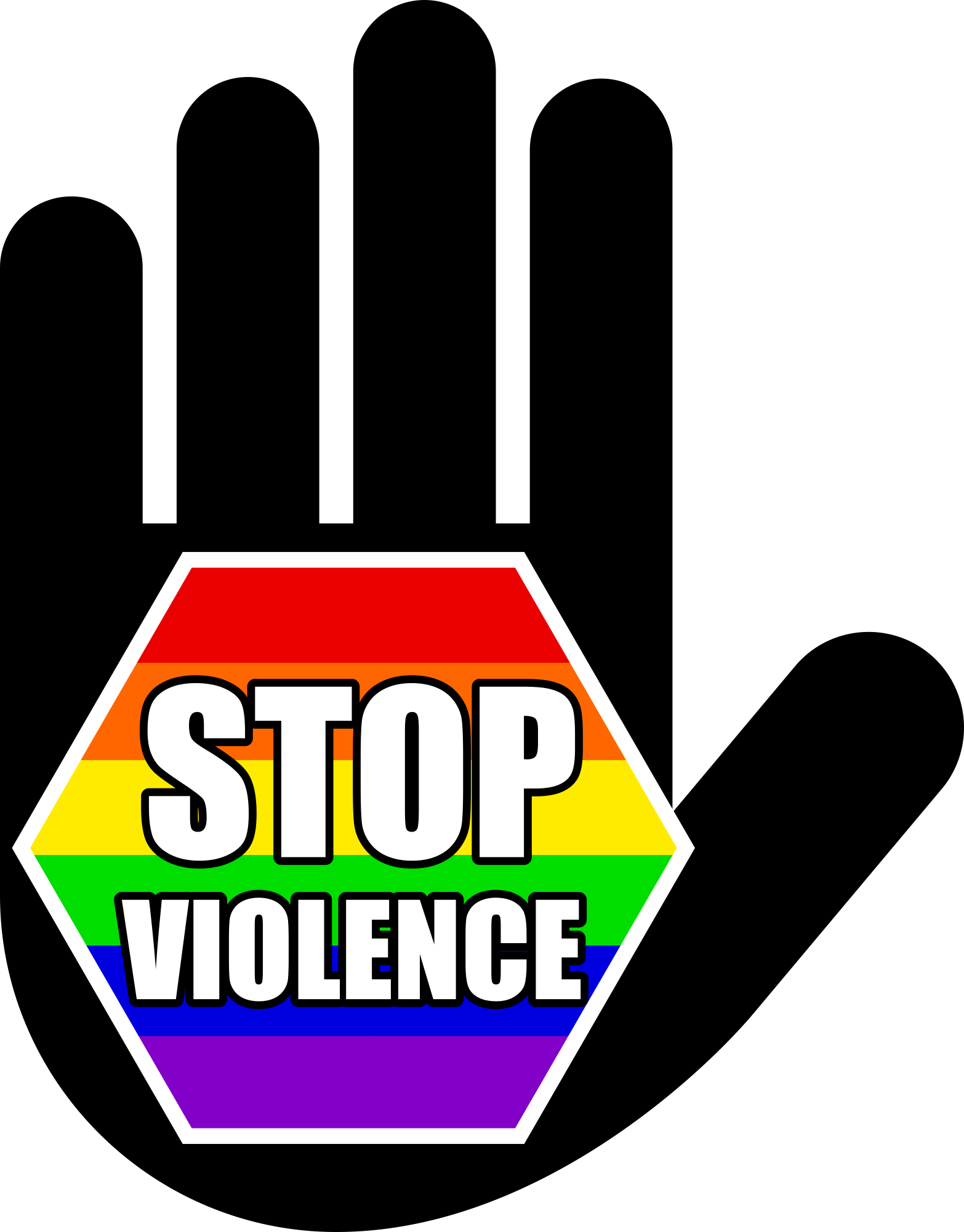 Stop Violence Symbol Stop Violence Symbol - Non Violence Symbols (1566x2000)