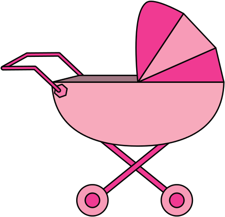 Cartoon Baby Carriage - Illustration (550x550)