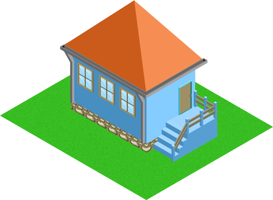 Isometric House Model 1 By Andre-tachibana - House (900x659)