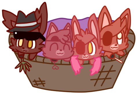 Basket Of The Opposite By Cookie And Her Foxes - Cartoon (500x500)